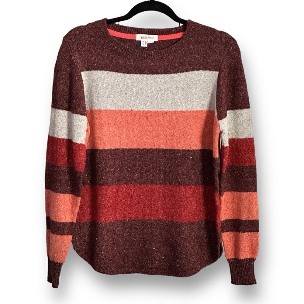 WHITE STUFF Women’s Crewneck Color Block Sweater in the Size UK 10/USA 6